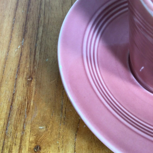 Vintage Homer Laughlin Harlequin Mauve Rose Fiesta Cup and Saucer Set - Picture 8 of 8